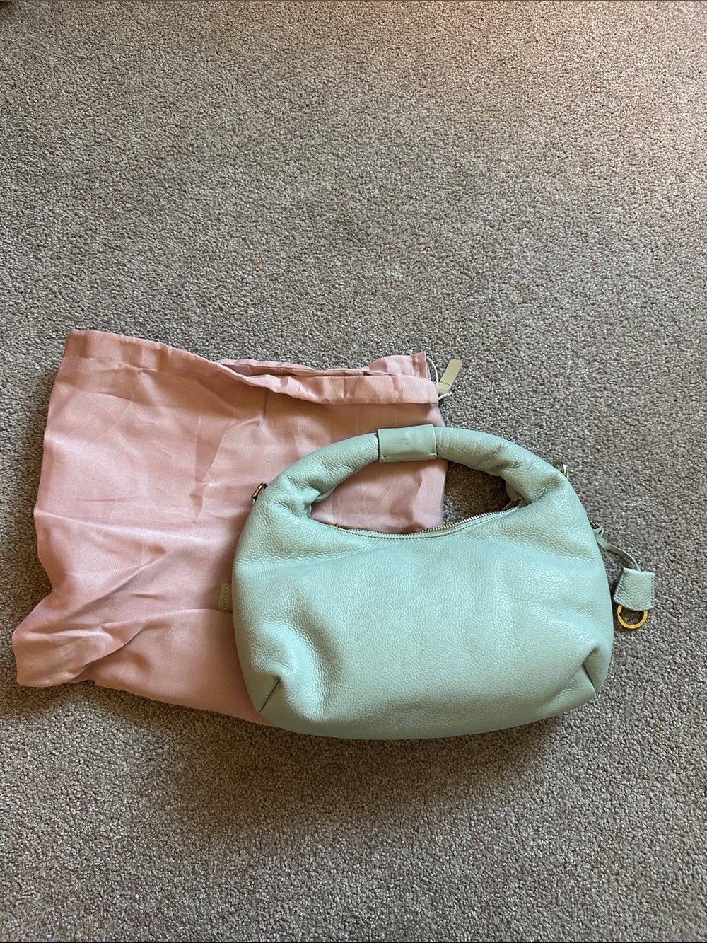 RADLEY LONDON Mint Green Leather Shoulder Bag